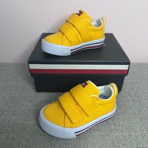 New Baby Kids Tommy Hilfiger Yellow Canvas Sneakers